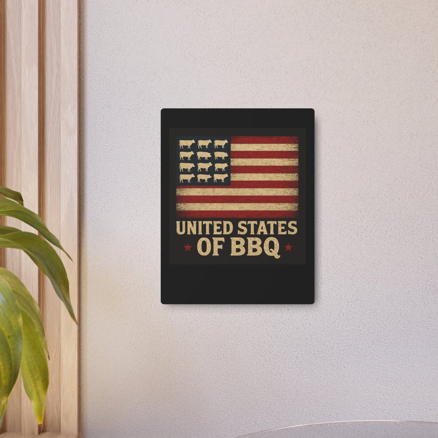 Metal Art Sign for BBQ Lovers | Rustic Wall Decor, Kitchen Sign, Gifts for Grill Masters, Barbecue Party Decoration, Americana Style