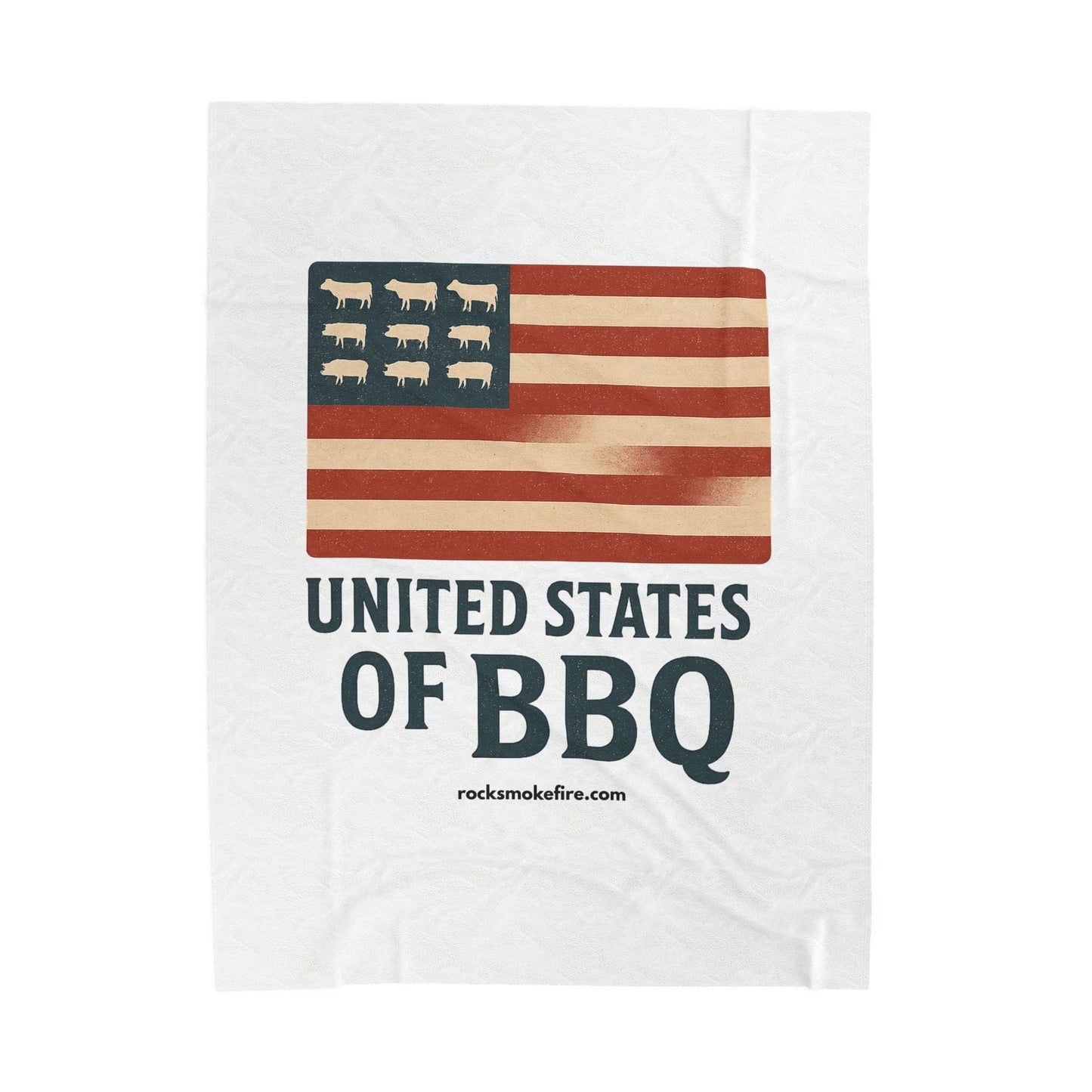 BBQ Themed Velveteen Plush Blanket, Cozy Home Decor, Unique Gift for Grill Enthusiasts, American BBQ Lovers, Summer Parties